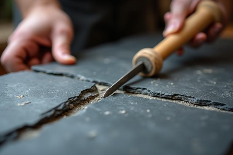 Hand-splitting slates