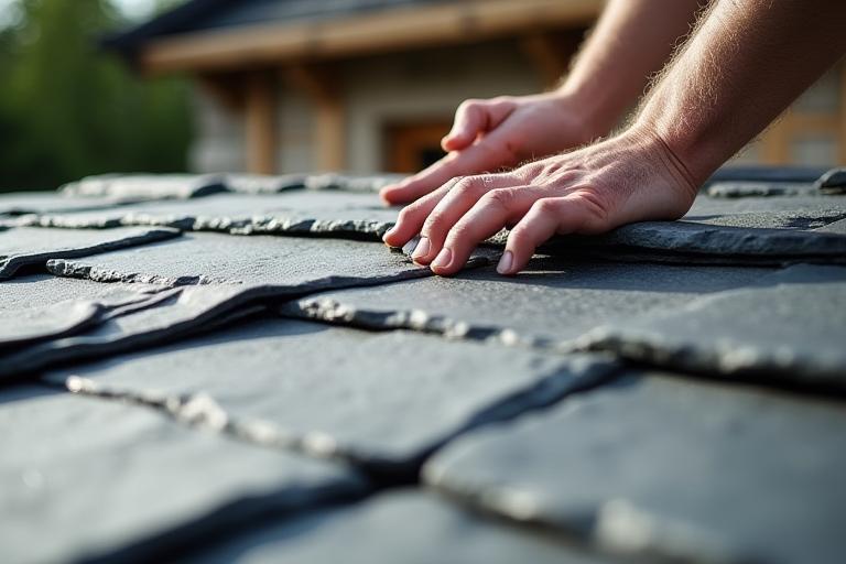 Traditional laying of slate