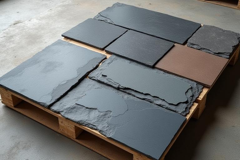 Palette of natural slate colours
