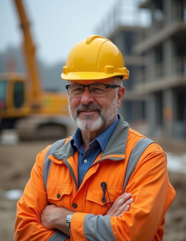Oliver Reed on construction site